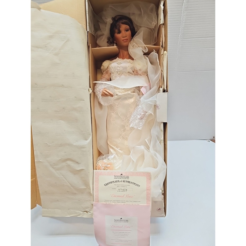 VT Ashton Drake Bridal Porcelain Doll "Eternal Love" LE #405OA, 19 in By Tomescu